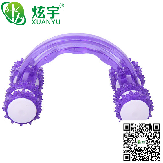 彩虹八轮塑料按摩器 车载腰部按摩器产品图