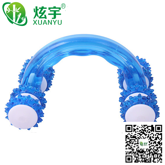 彩虹八轮塑料按摩器 车载腰部按摩器细节图