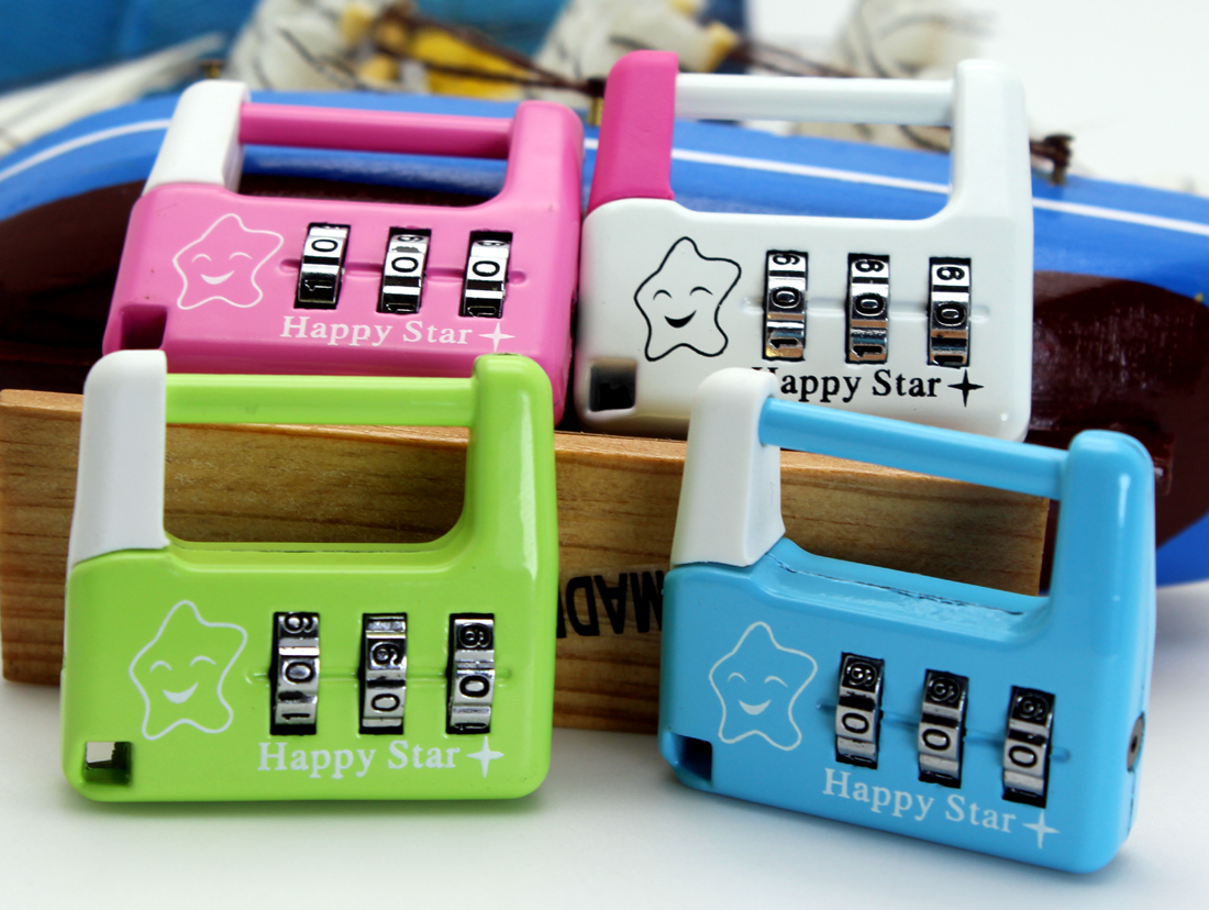 Manufacturers direct cartoon student stationery lock craft mini combiantion lock thumbnail