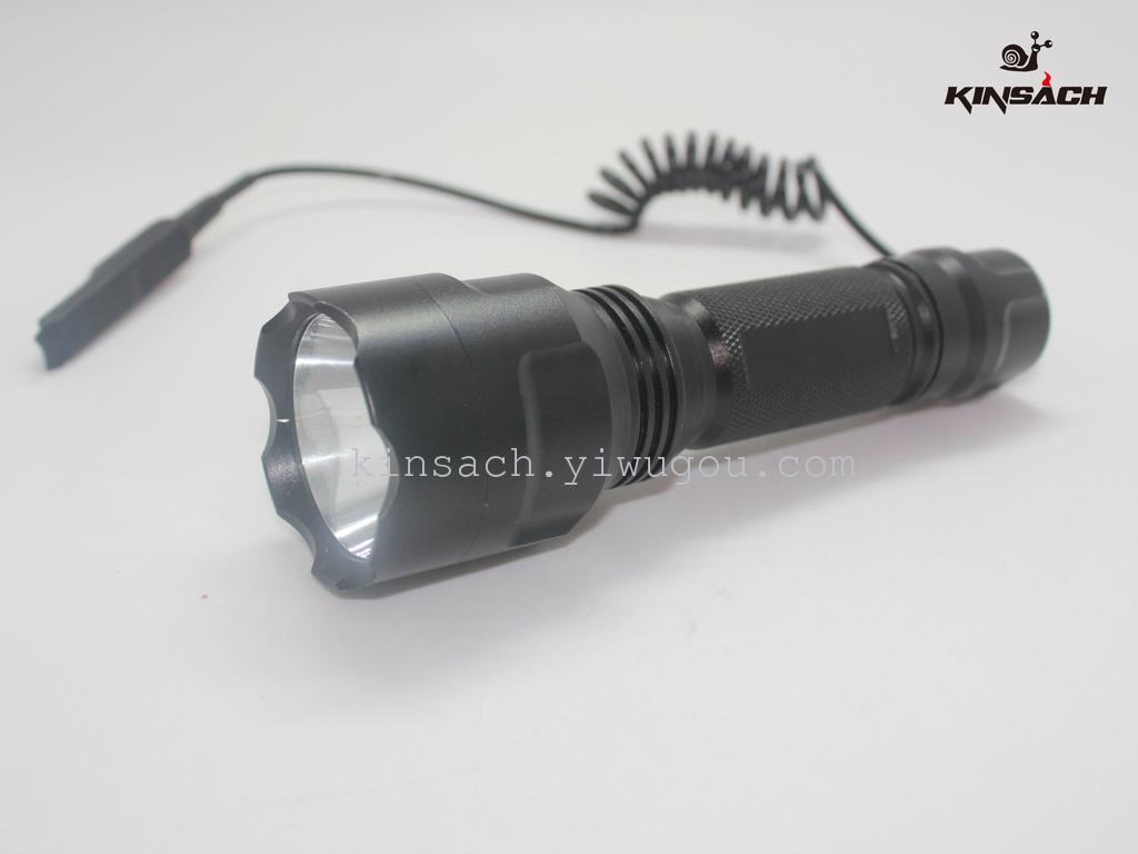 Jinsha Poly telescopic Zoom Strong Light gift custom mini C8 flashlight