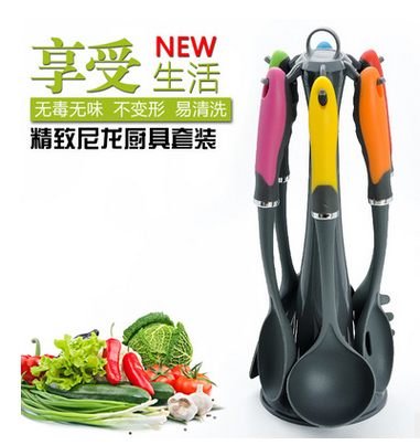Non-stick pan special shovel spoon set of 6-piece multi-functional kitchen cooking tools set thumbnail