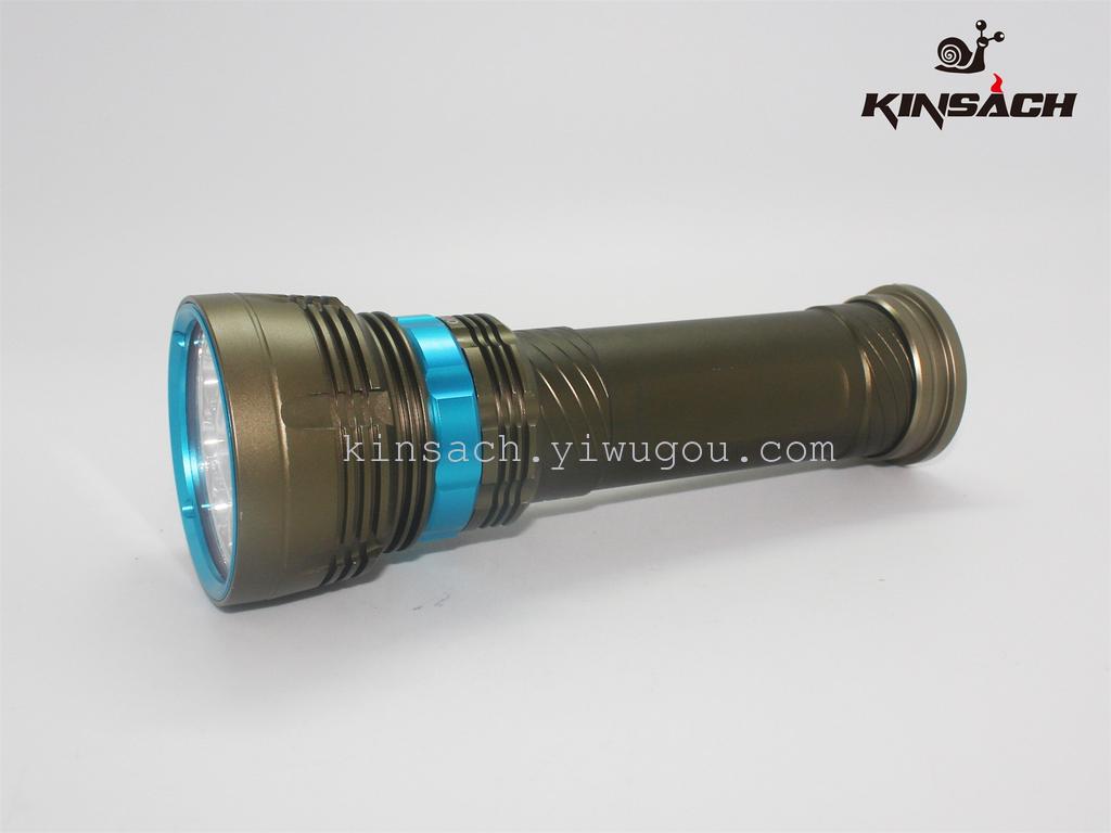 Jingsha gather hunting camping bat defense stick hand defense articles 9 lamp diving light flashlight