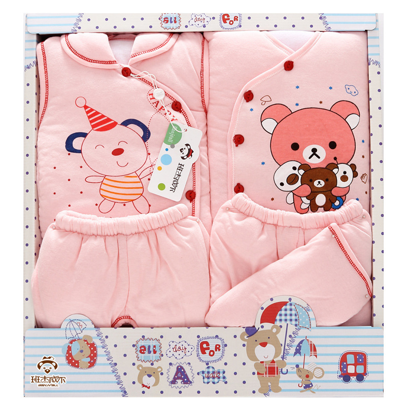 冬季加厚保暖新生儿衣服纯棉婴儿礼盒套装初生宝宝内衣服装用品细节图