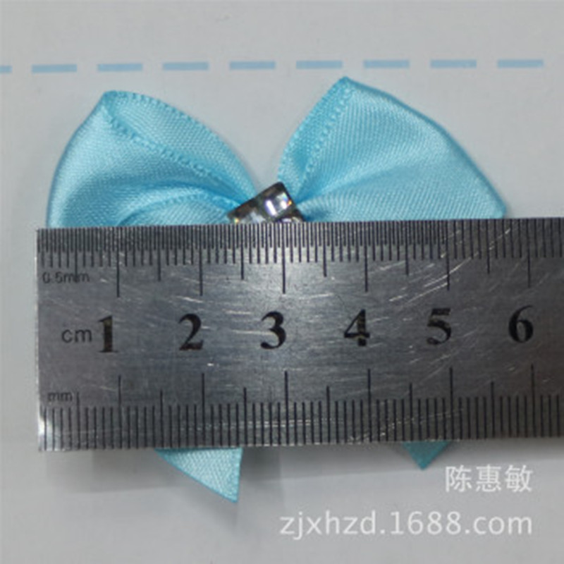 1.5 cm diamond-encrusted ribbon bow ribbon gift box clothing accessories factory direct sales Specification image