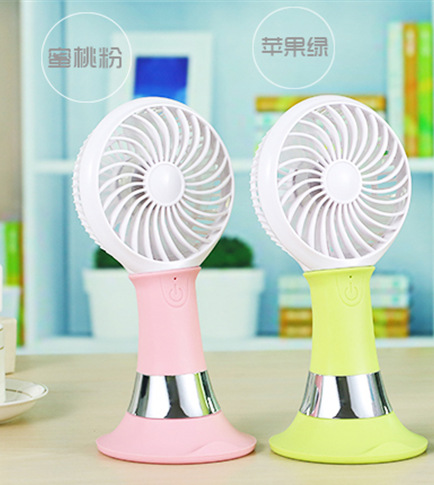LED light handheld outdoor portable charger mobile power fan USB mobile phone stand fan