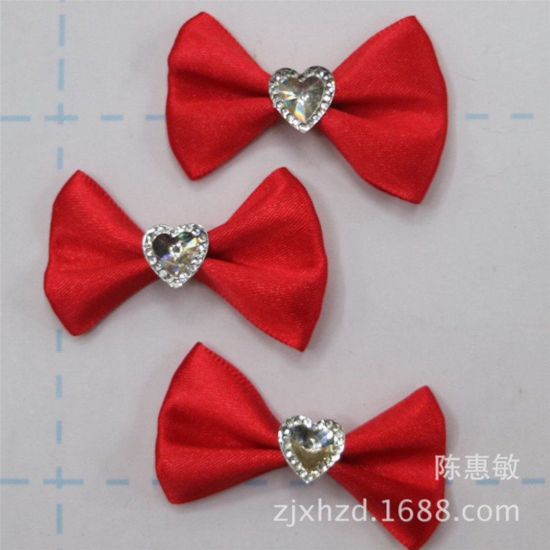 4公分带钻包腰缎带发饰服饰领结包装蝴蝶结丝带辅料