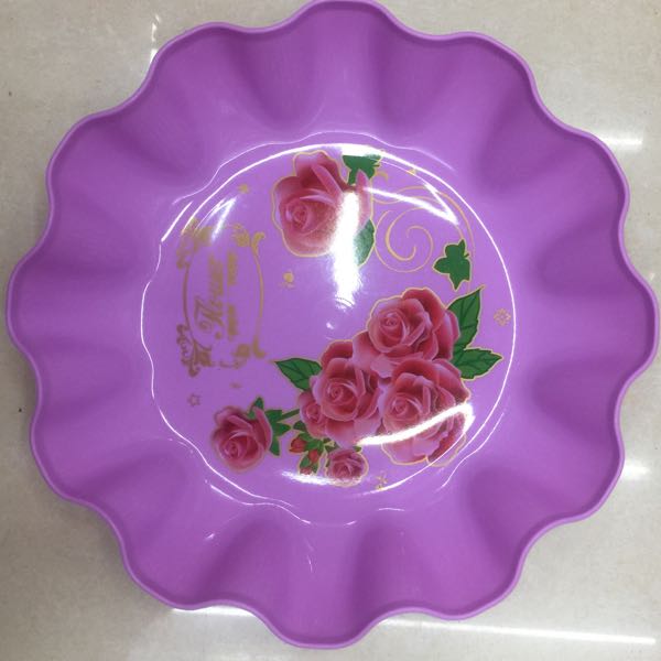 厂家直销 塑料盘子 水果盘 花色 新料产品图