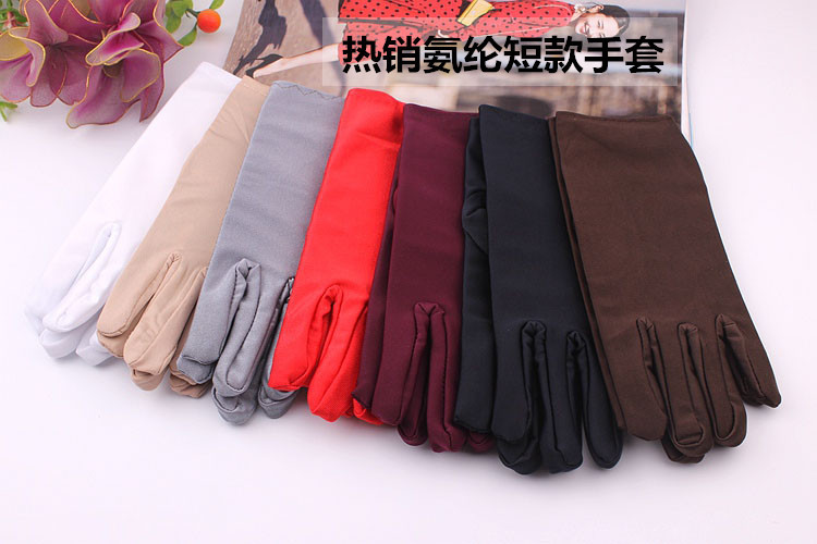 Snow Spandex spandex elastic gloves celebration ceremonial guest jewelry shows dancing gloves wholesale snow
