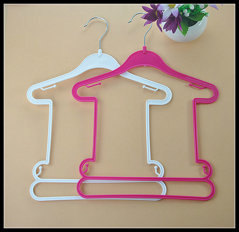 Clothes maker's thickened iron hook baby suit hangers Children's clothing shop Plastic hangers for children's clothing thumbnail