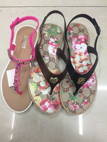dorashoes women's sandals Print blown car drill drop oil sandals slippers pvc