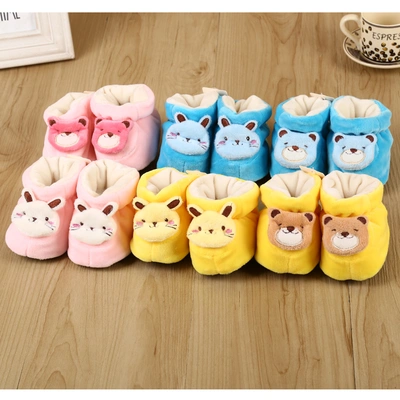 Snow doll cotton-padded baby shoes cartoon bear shoes keep warm and non-slip thumbnail