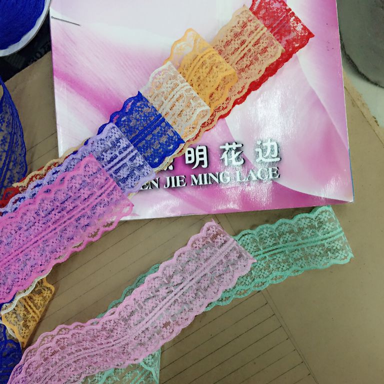 Direct sales from the manufacturer of non-elastic multi-color lace trim, with stock available for immediate supply Specification image