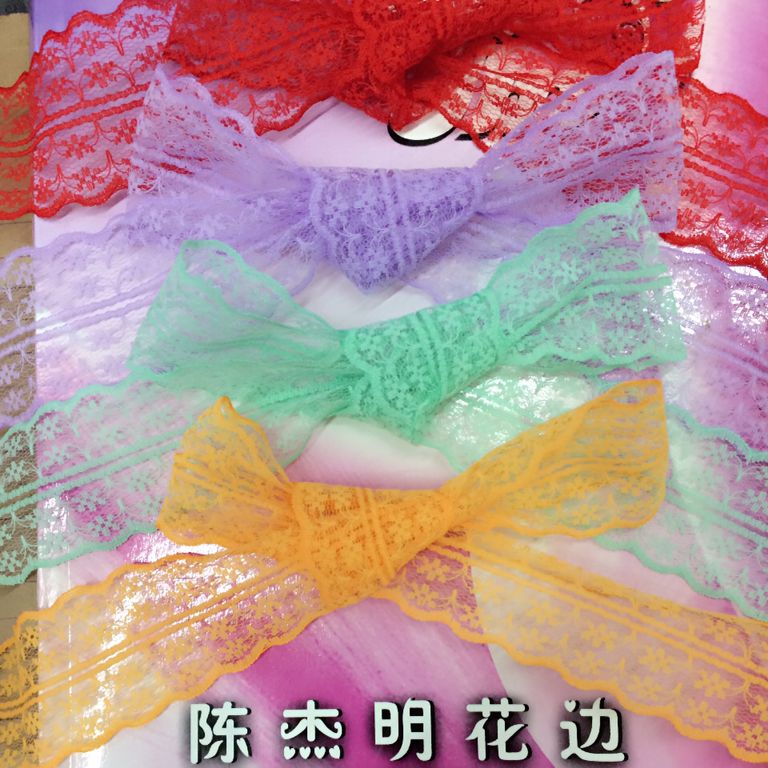 Direct sales from the manufacturer of non-elastic multi-color lace trim, with stock available for immediate supply Application Scenario