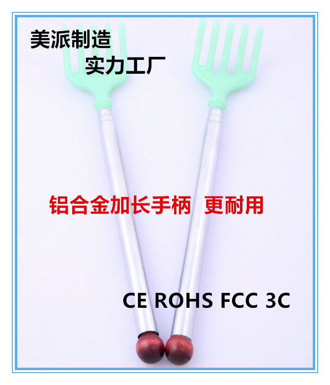 Brand new non-tickling rust steel ticker, extendable ticker, ticker details Picture