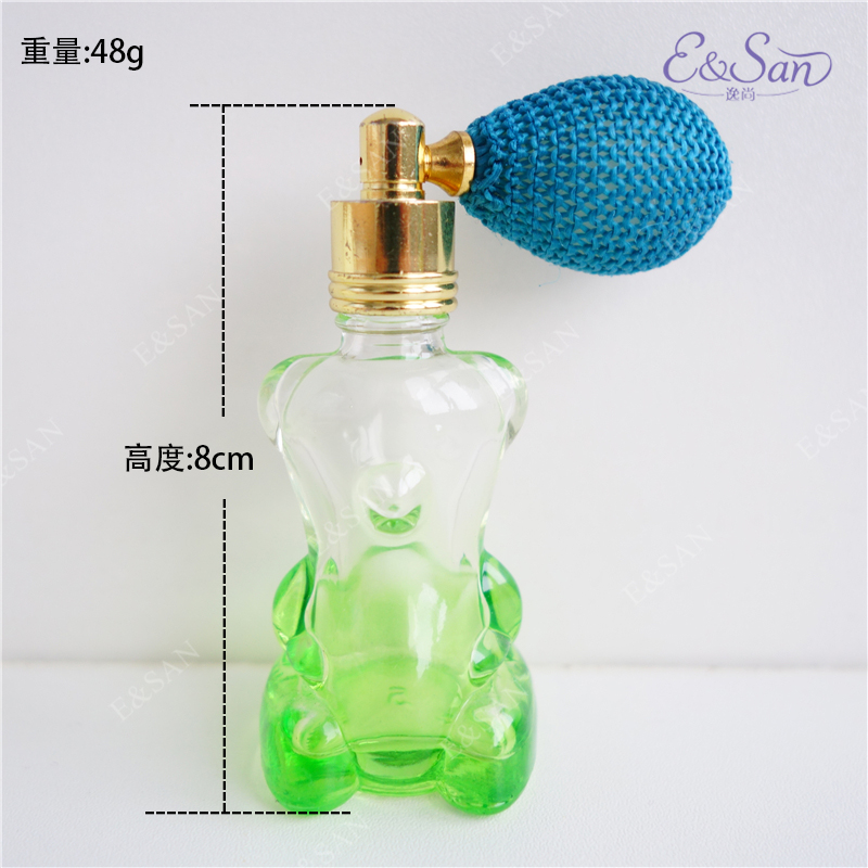 小熊喷色香水瓶玻璃瓶走珠瓶喷雾瓶空瓶子分装瓶产品图