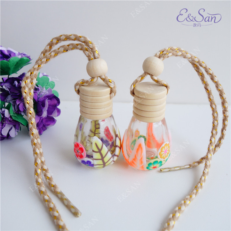 半包软陶瓶/汽车挂件/香水瓶/玻璃瓶/精品车挂产品图