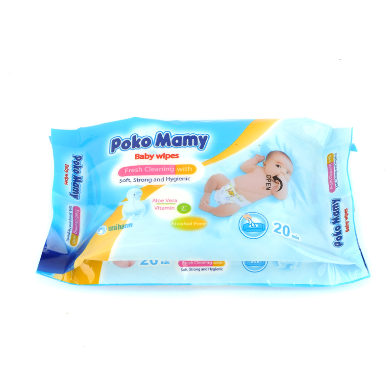 Portable wet wipes, 20 wipes, baby wet wipes, baby hand and mouth cleaning wet wipes, small packs, wet wipes manufacturer wholesale details Picture