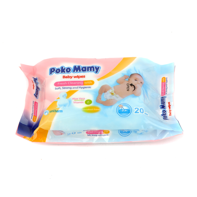 Portable wet wipes, 20 wipes, baby wet wipes, baby hand and mouth cleaning wet wipes, small packs, wet wipes manufacturer wholesale Specification image