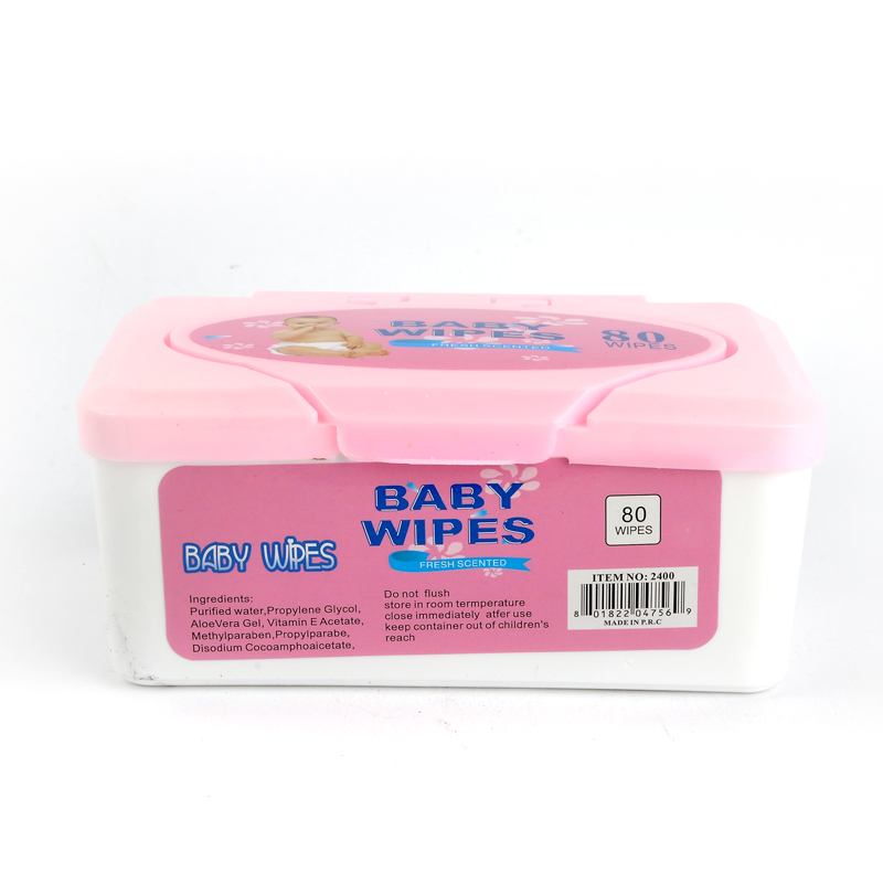 Baby wet wipes box set: 80 pieces. Pocket-sized box set of baby wet wipes details Picture