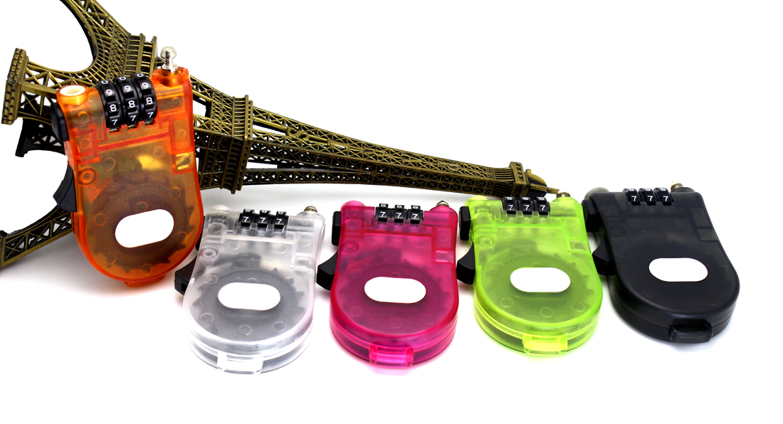 High Quality 3 digits Retratacble Combination Cable Lock thumbnail