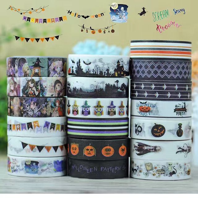 原创万圣节系列和纸胶带 1.5cm*10m
