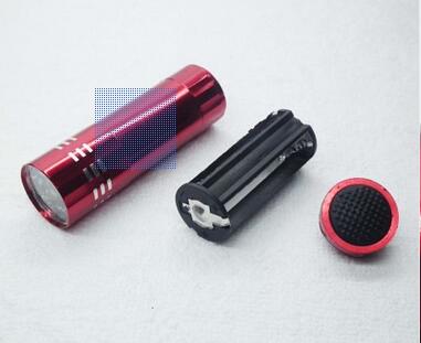 9LED aluminum alloy mini flashlight No. 7 with 3 batteries, Sika mini flashlight factory direct sales