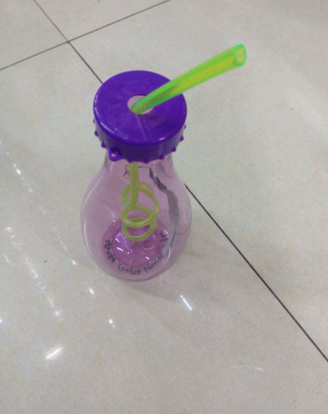Straw drink cup creative cup with cord and straw cup