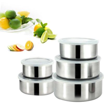 Stainless steel preservation box with lid preservation bowl can be sealed box preservation box five pieces thumbnail