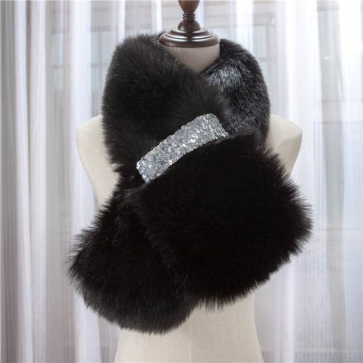 Ode To Joy Andy The Same Rabbit Hair Fox Hair Scarf Korean Version Of Warm Winter Female Imitation Fur Bib Shawl Fur Collar Application Scenario