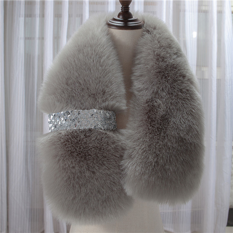 Ode To Joy Andy The Same Rabbit Hair Fox Hair Scarf Korean Version Of Warm Winter Female Imitation Fur Bib Shawl Fur Collar