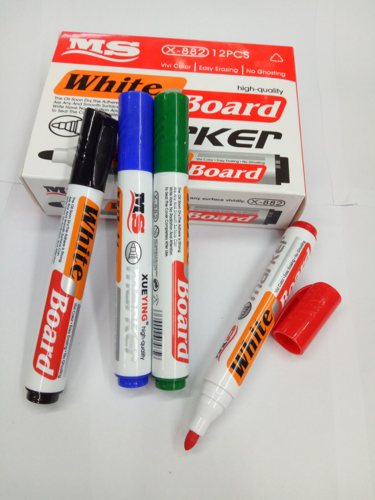 882白板笔韩国进口墨水 无毒环保12支盒装 记号笔唛头笔细节图