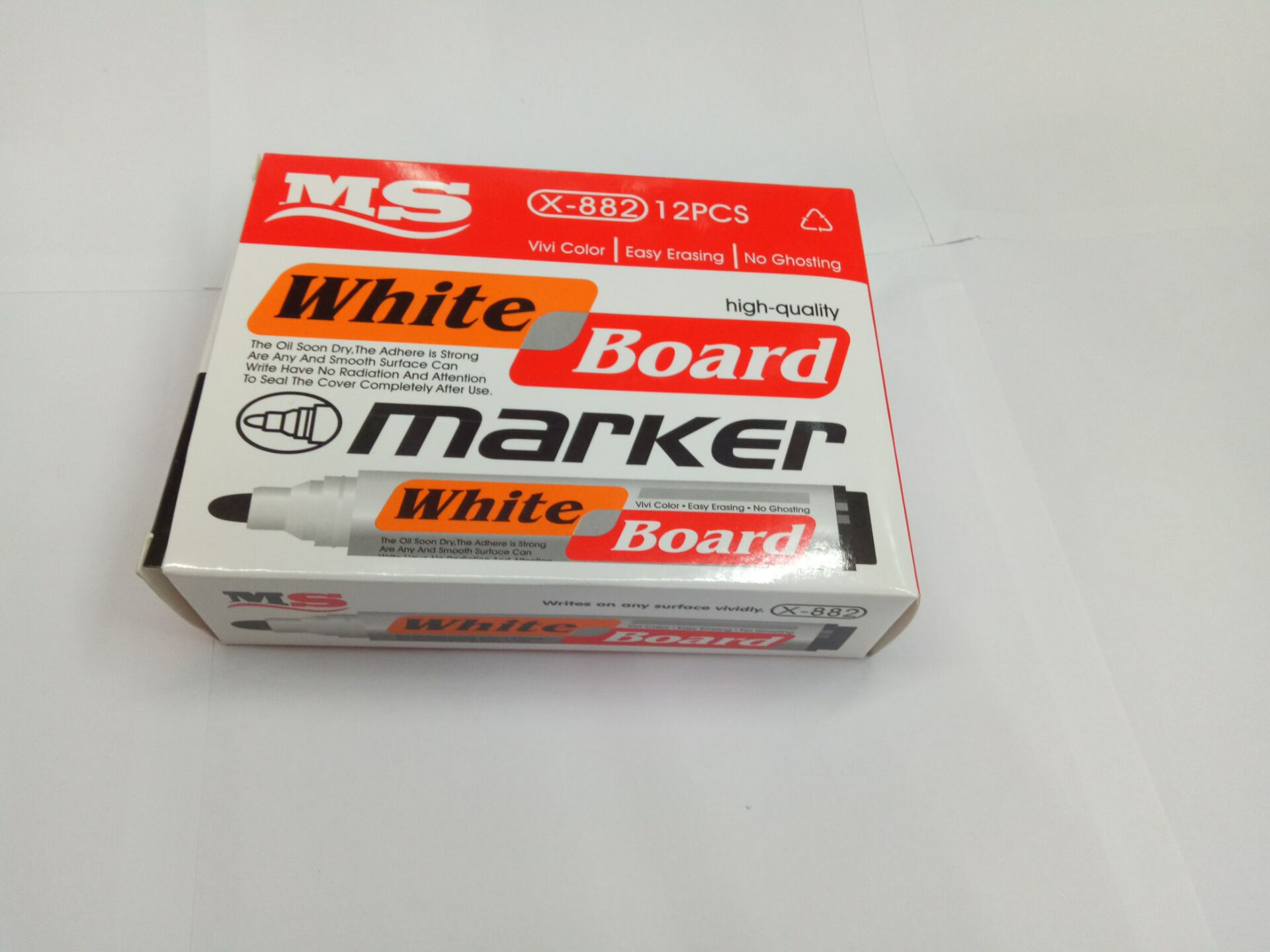 882白板笔韩国进口墨水 无毒环保12支盒装 记号笔唛头笔产品图