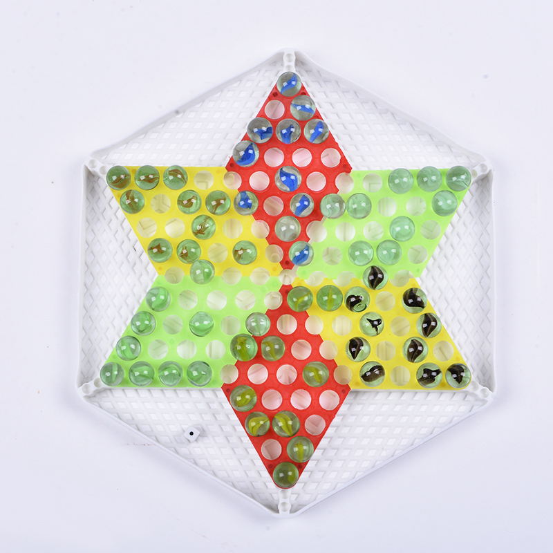 The manufacturer supplies 6-in-1 hexagonal checkers, parent-child activity tabletop games, and educational flying chess for wholesale at great value Specification image