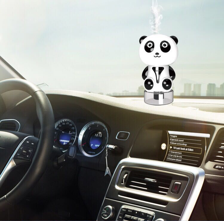Panda car scented humidifier mini ultrasonic air purifier Specification drawing