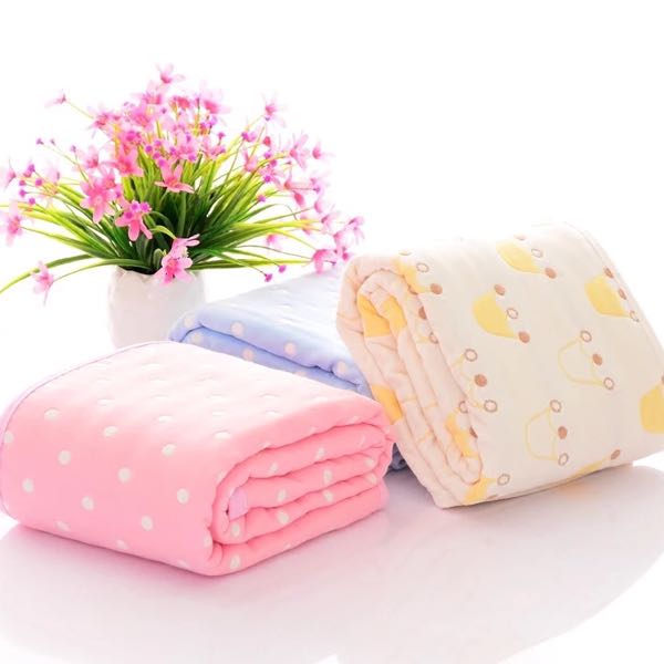 6-layer gauze baby and toddler bath towel, pure cotton jacquard bath towel cover, cartoon 1.1*1.1 meters details Picture