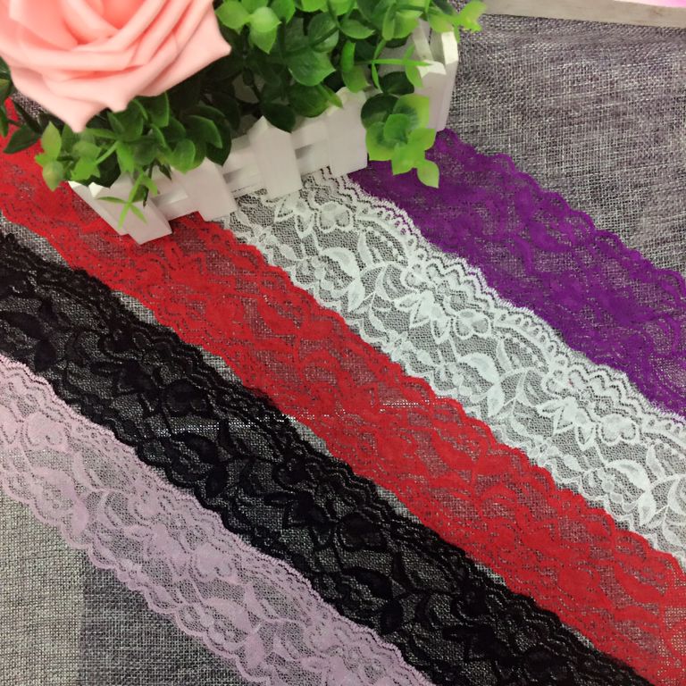 Elastic multi-color lace trim clothing accessories multi-purpose style
