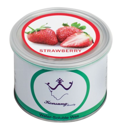 500g can of water-soluble wax for hair removal, strawberry-flavored