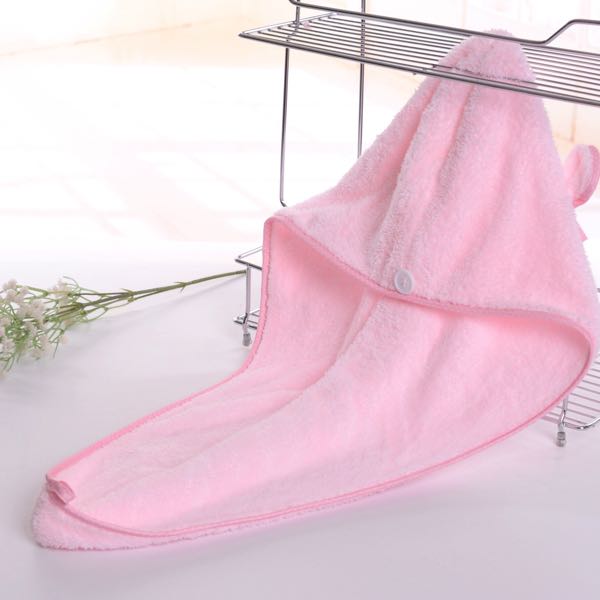 Superfine fiber coral fleece women's absorbent dry hair cap