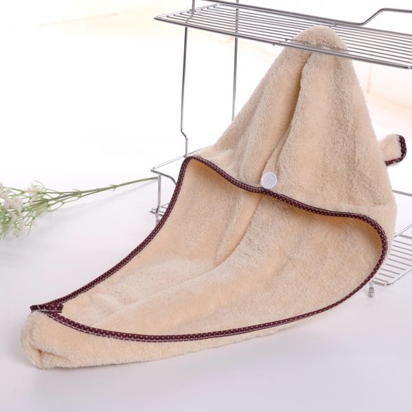 Superfine fiber coral fleece women's absorbent dry hair cap Specification image