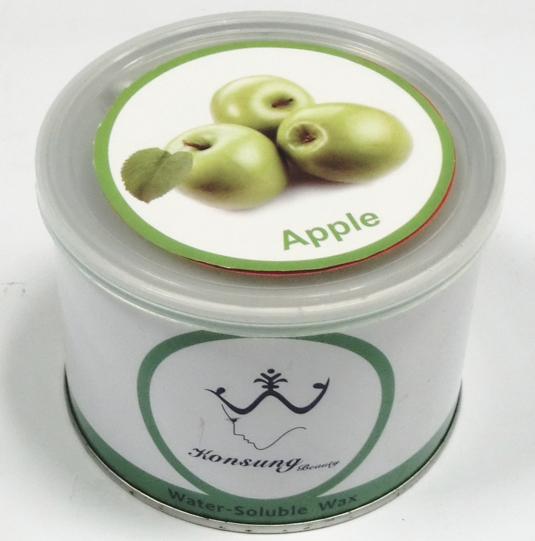 500g can of water-soluble wax for hair removal with apple flavor