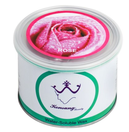 500g can of water-soluble wax for hair removal, rose scent