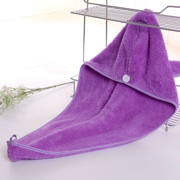 Superfine fiber coral fleece women's absorbent dry hair cap Application Scenario