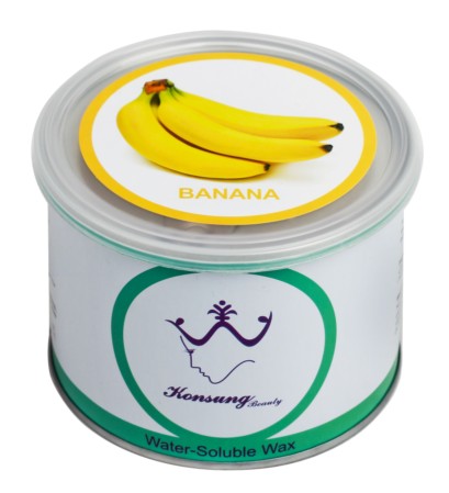 500g can of water-soluble wax for hair removal, banana-flavored
