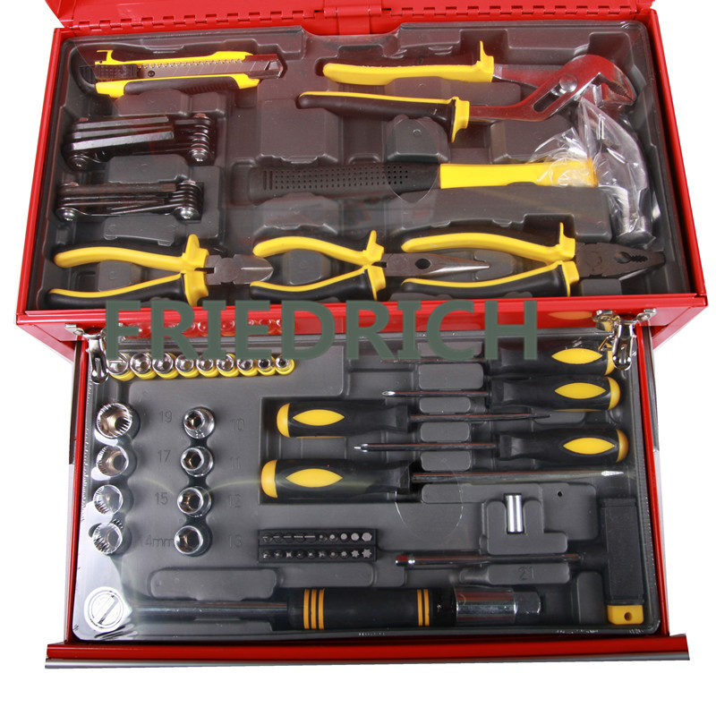 83件套组合工具 工具套装 套筒工具 工具箱 三层工具箱产品图