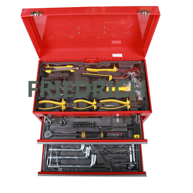 83件套组合工具 工具套装 套筒工具 工具箱 三层工具箱细节图