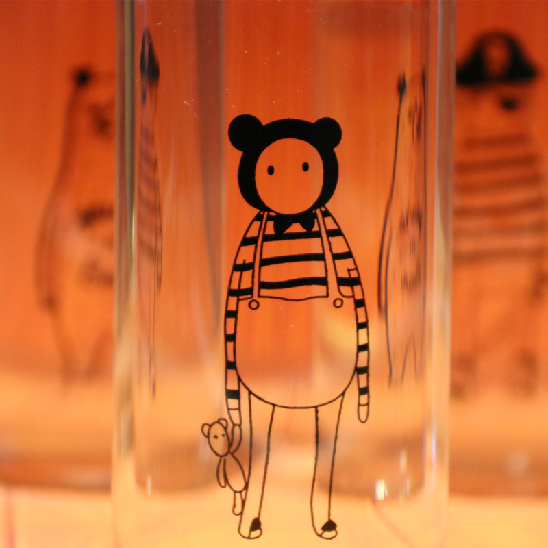 创意卡通高硼硅玻璃杯小容量可爱男女士水杯细节图