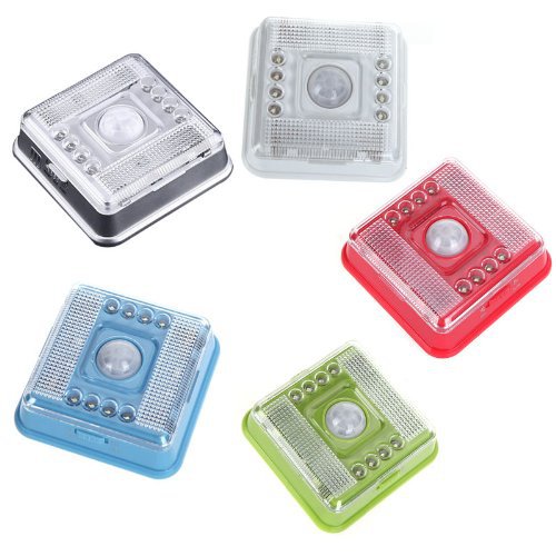 Square 8LED Infrared Sensor Light Multi-function energy saving night light