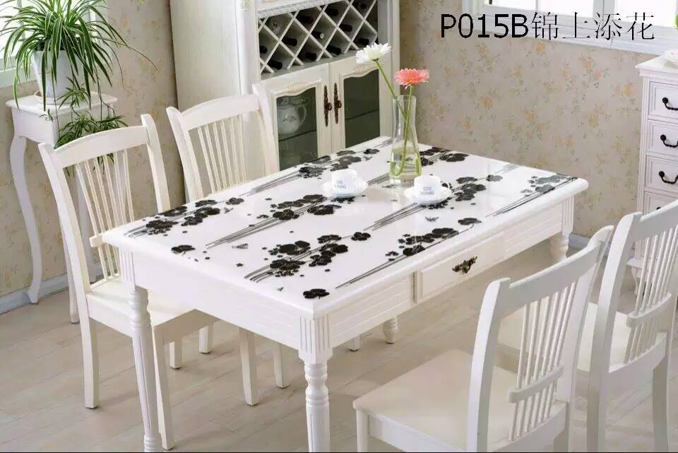 PVC软质玻璃桌布塑料台布免洗茶几餐桌垫透明磨砂水晶板