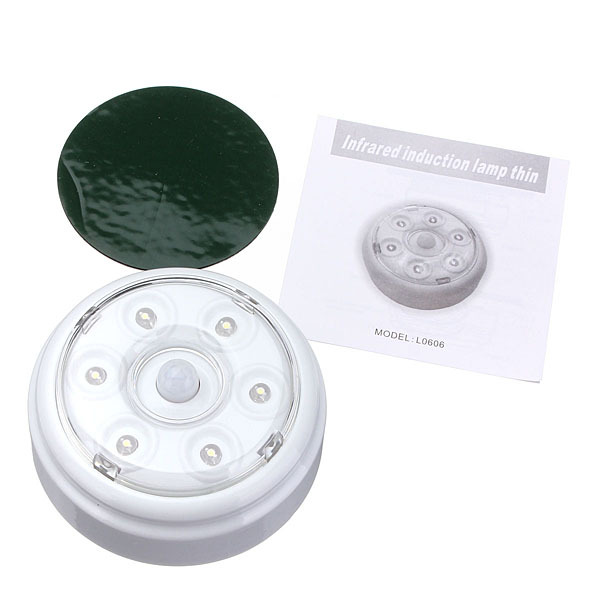 Direct sales 0606 round sensor light infrared human body sensor night light emergency light installation Specification image
