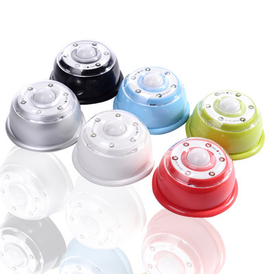 Ebay hot LED round sensor light human infrared sensor night light multicolor